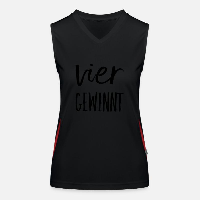 vier ist super Funktionelles Kontrast-Tank Top für Frauen