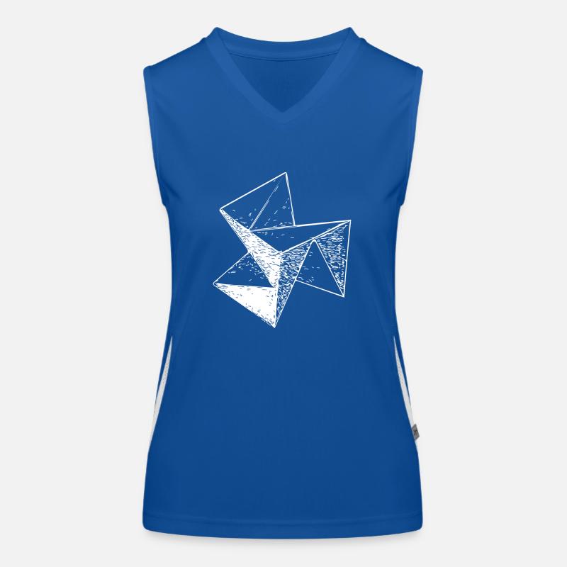 3d Vintage Triangle Cube Structure Women's Functional Contrast Tank Top
