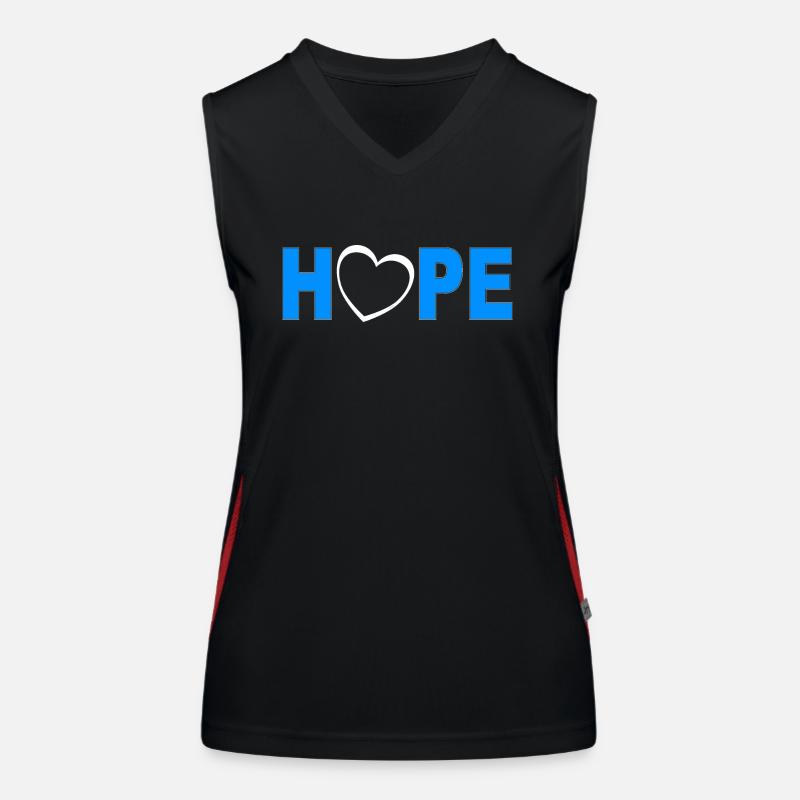 Hope mit Herz Funktionelles Kontrast-Tank Top für Frauen