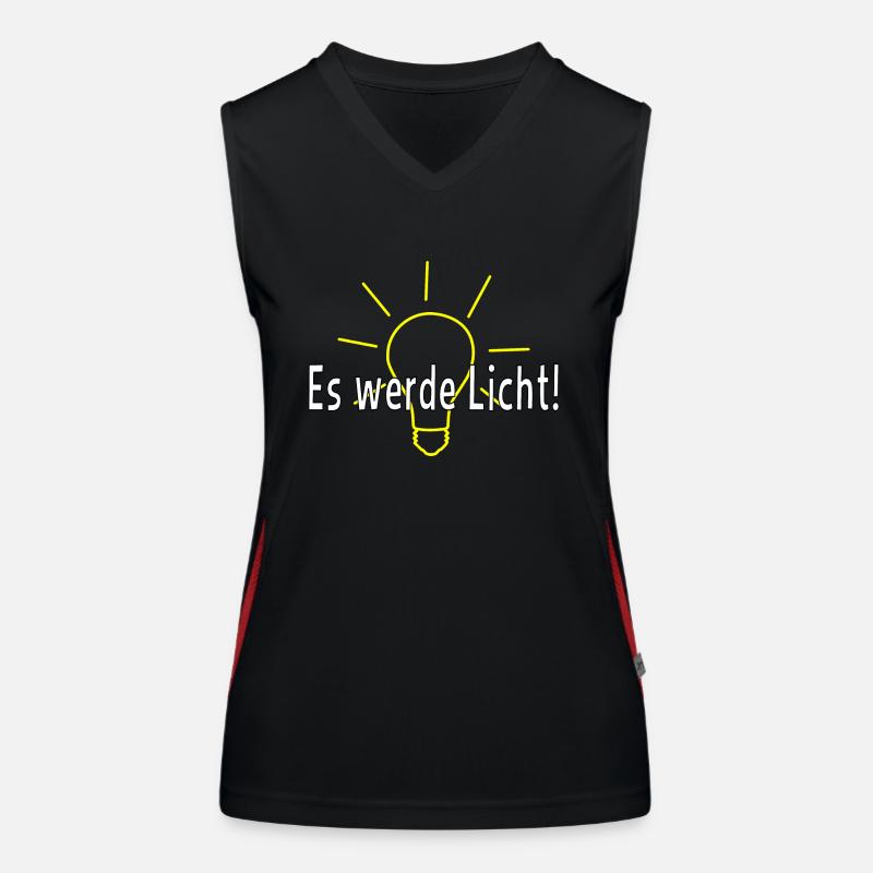 Es werde Licht! Funktionelles Kontrast-Tank Top für Frauen