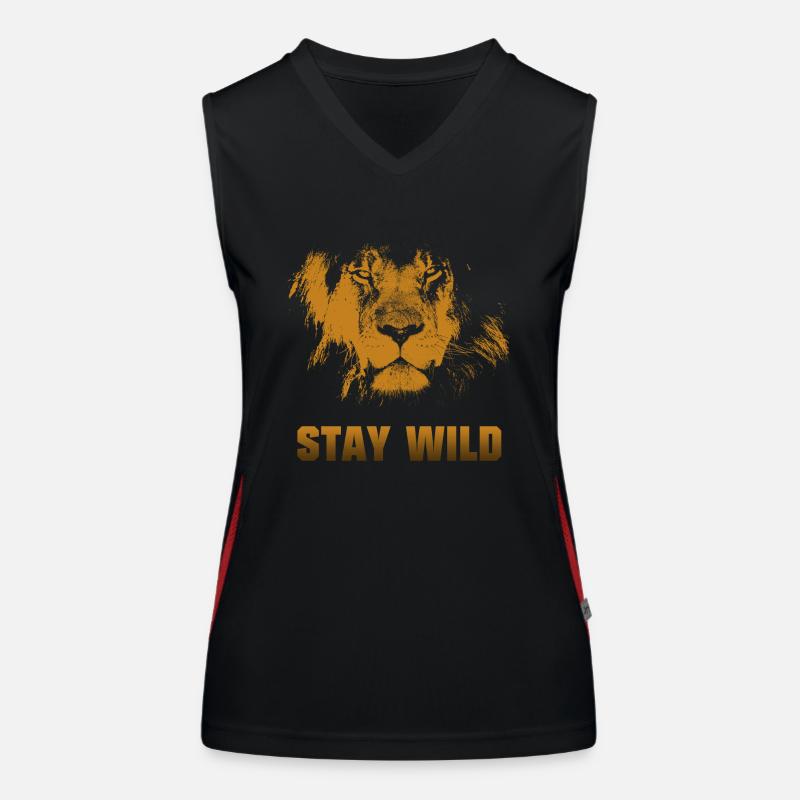 Stay wild. Lion's face Women's Functional Contrast Tank Top