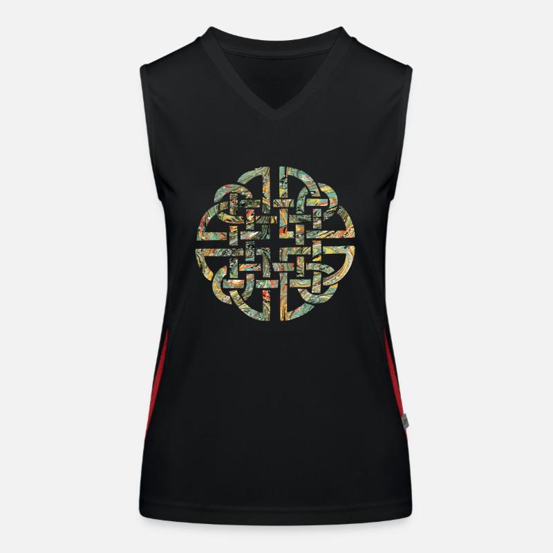 keltischer knoten 8 e 200 Funktionelles Kontrast-Tank Top für Frauen