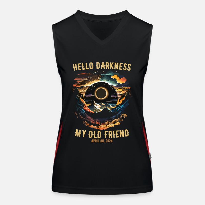 Hello Darkness My Old Friend Solar Eclipse Débardeur respirant contrasté Femme