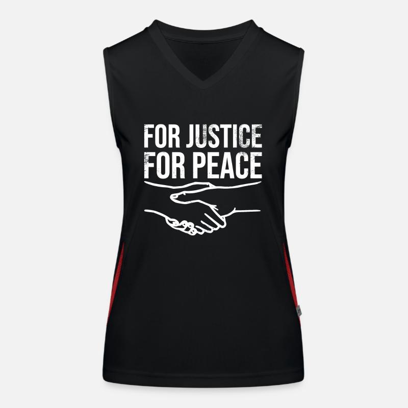 For justice for peace Women's Functional Contrast Tank Top