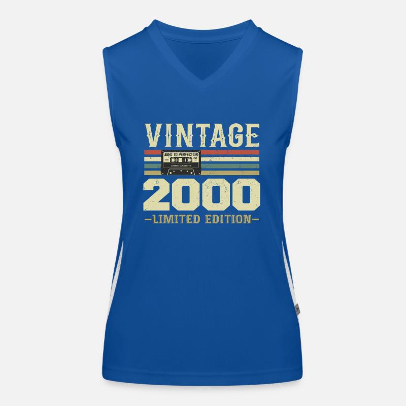 Vintage 2000 Retro 2000 Geburtstagsgeschenk Funktionelles Kontrast-Tank Top für Frauen