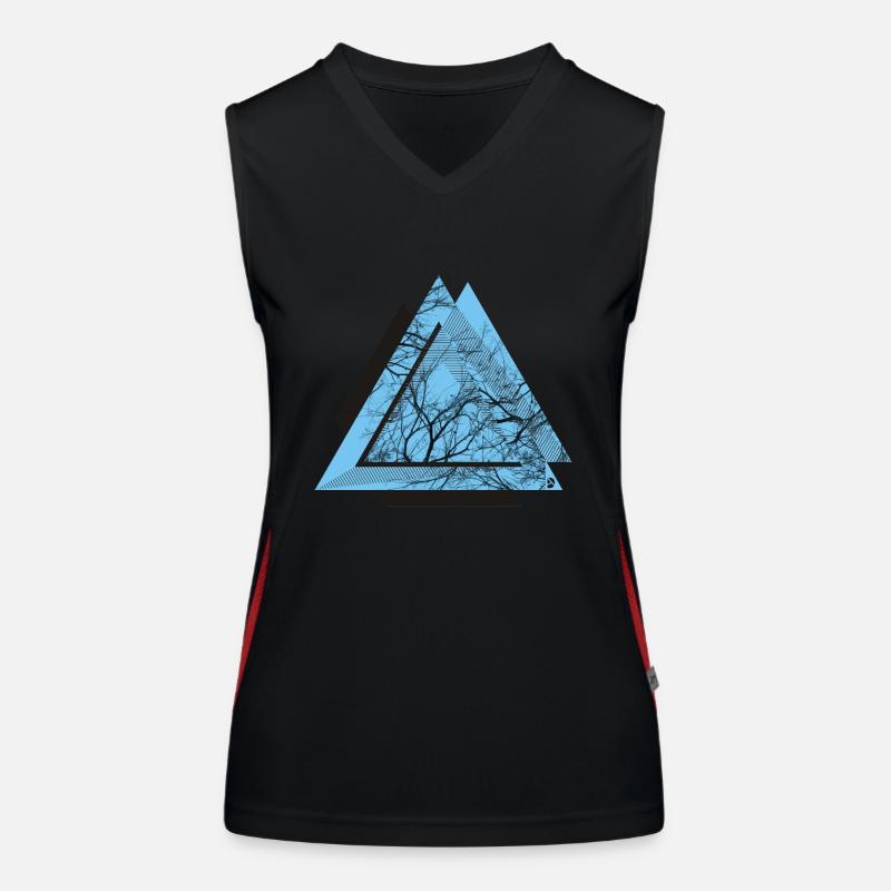 AD Triangle Black Funktionelles Kontrast-Tank Top für Frauen