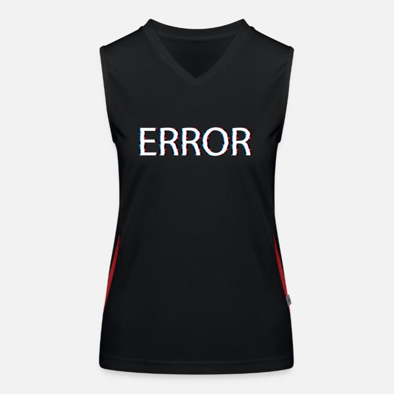 Error Design mit coolem Glitch Effekt Funktionelles Kontrast-Tank Top für Frauen
