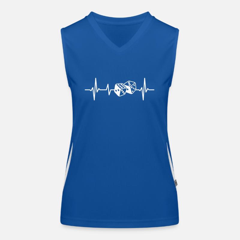 Dice Heartbeat Dice Game Women's Functional Contrast Tank Top