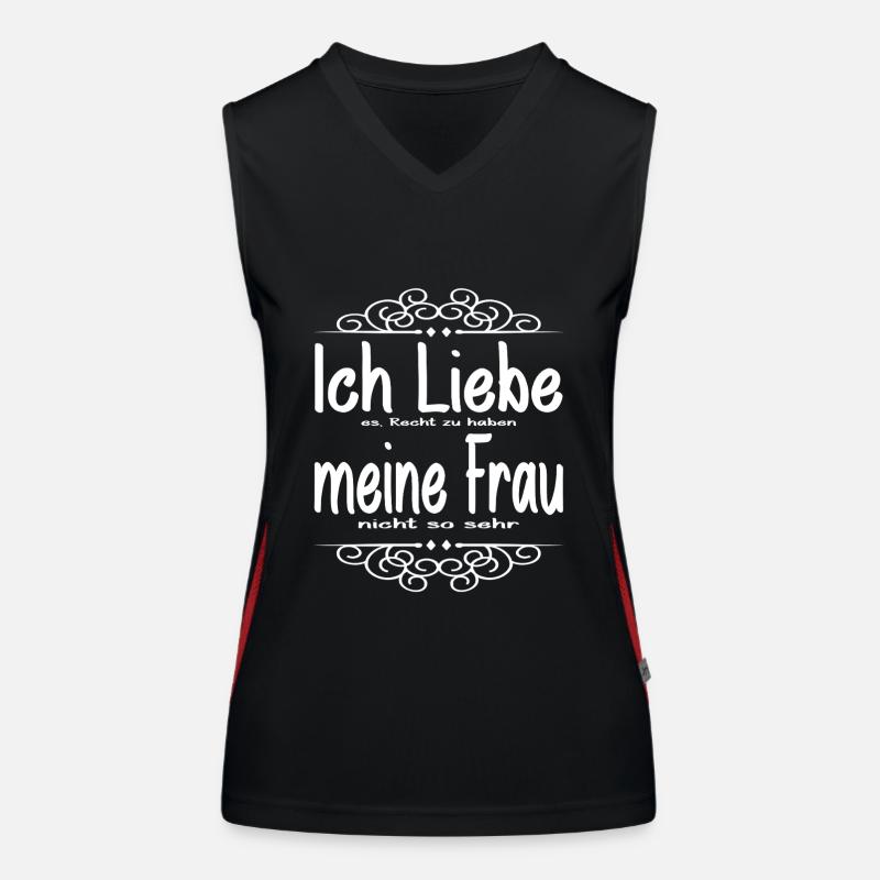Liebe Spruch Geschenk Ehehumor Paar Funktionelles Kontrast-Tank Top für Frauen