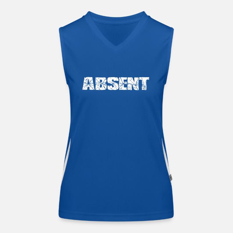 Absent - abwesend, Spruch Funktionelles Kontrast-Tank Top für Frauen
