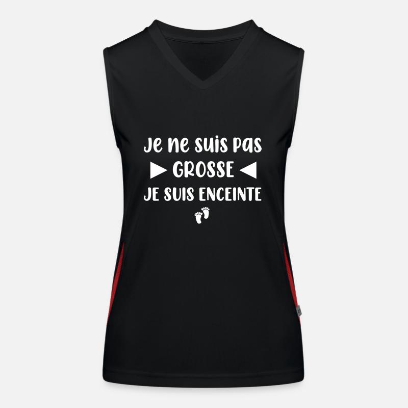 Je ne suis pas grosse je suis enceinte Débardeur respirant contrasté Femme