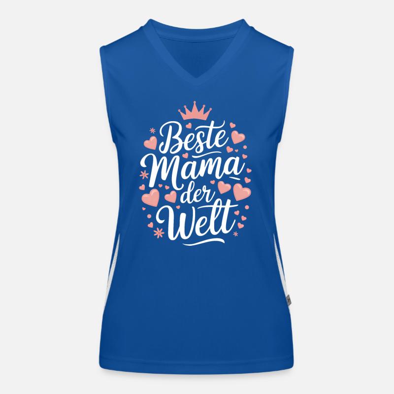 Beste Mama der Welt Herz Herzen Krone beste Mutter Funktionelles Kontrast-Tank Top für Frauen