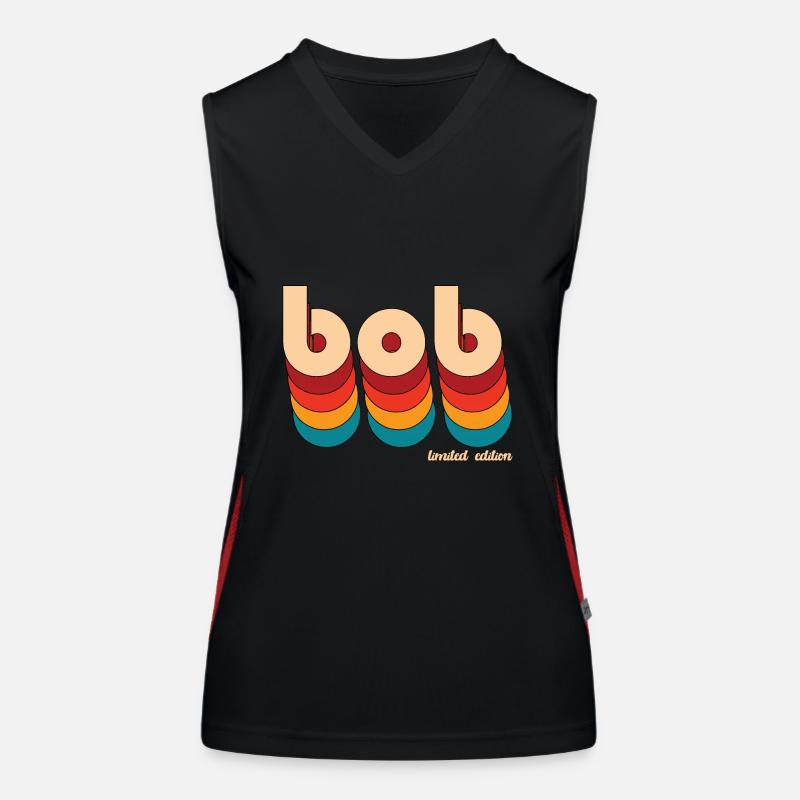 Retro Bob Name Women's Functional Contrast Tank Top
