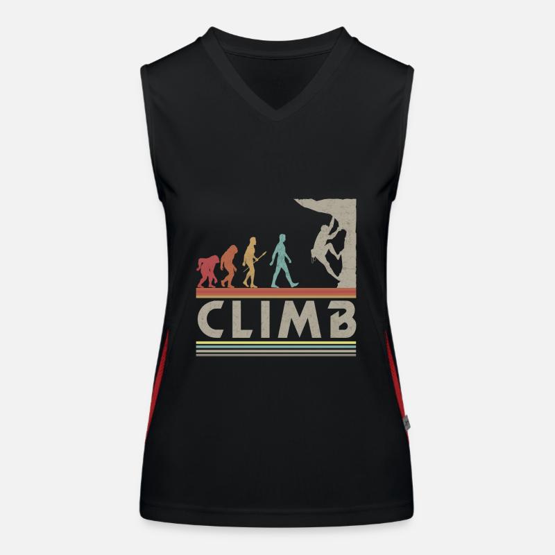 Climb Evolution Escalade Lustiger Kletterfelsen Funktionelles Kontrast-Tank Top für Frauen