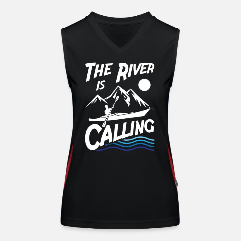 The River is Calling Funktionelles Kontrast-Tank Top für Frauen