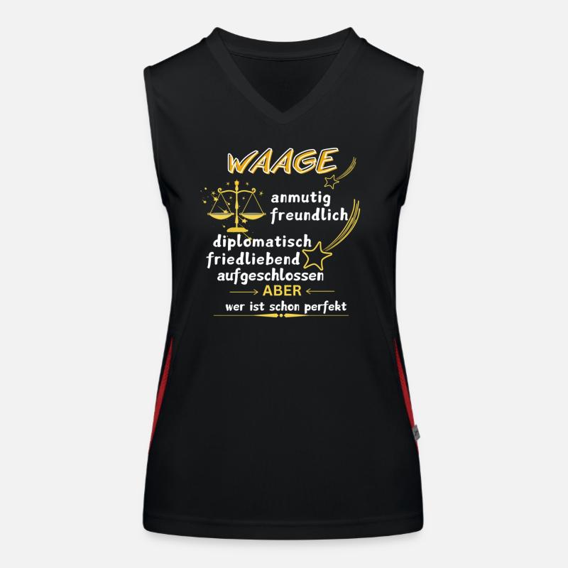 Sternzeichen WAAGE Funktionelles Kontrast-Tank Top für Frauen