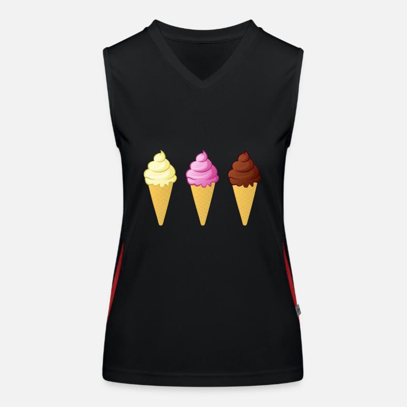 Eis Waffel Kostüme Eiscreme Eiskugel Waffeleis Funktionelles Kontrast-Tank Top für Frauen