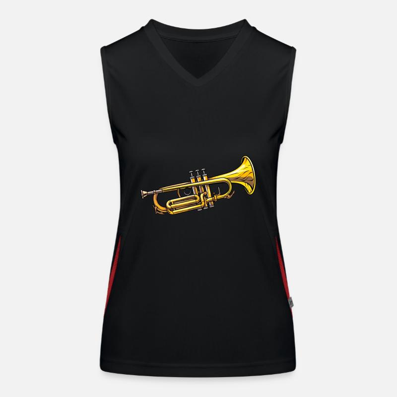 Trompete Funktionelles Kontrast-Tank Top für Frauen
