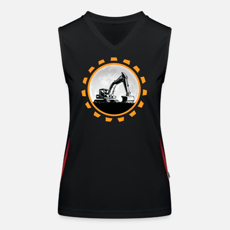 bagger baggerfahrer Baustelle Baggerschaufel Funktionelles Kontrast-Tank Top für Frauen