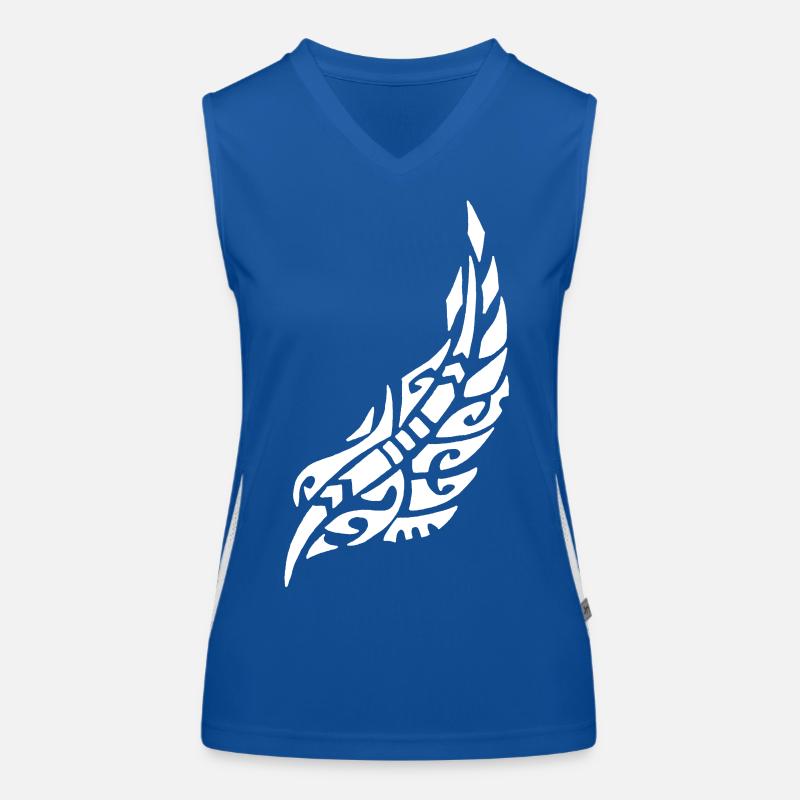 Weiße Vogelfeder Funktionelles Kontrast-Tank Top für Frauen