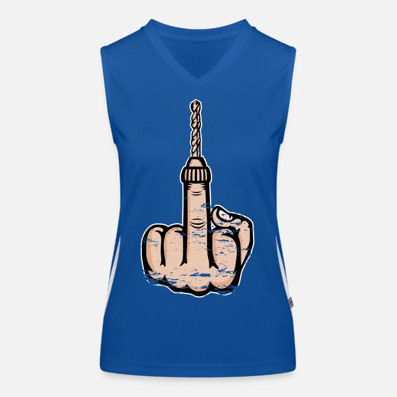 Conception de la perceuse au doigt d’honneur Débardeur respirant contrasté Femme