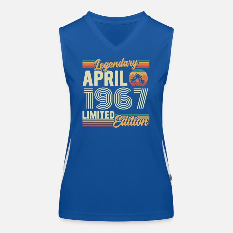 April 1967 59. Jubiläumsgeschenk – April 1967 Funktionelles Kontrast-Tank Top für Frauen