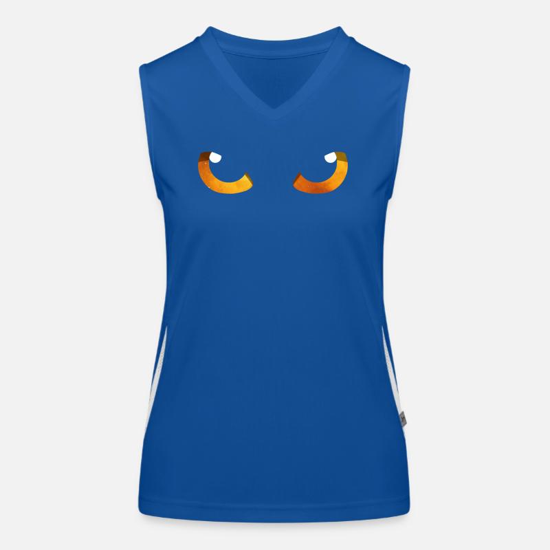 Cat Eyes Orange Women's Functional Contrast Tank Top