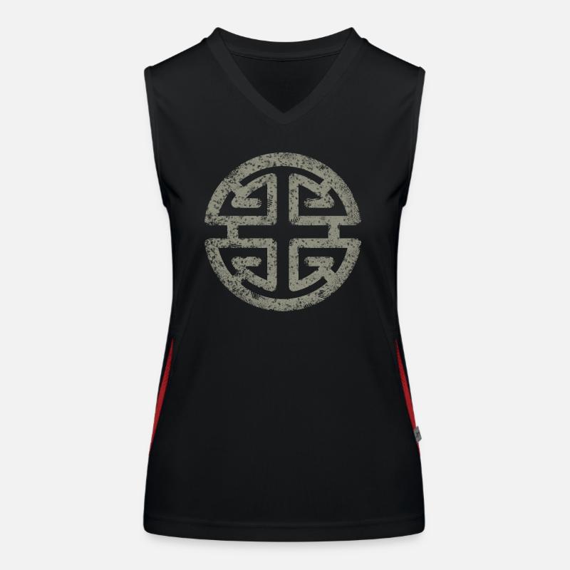 Drache - Chinesisches Symbol - Horoskop Funktionelles Kontrast-Tank Top für Frauen