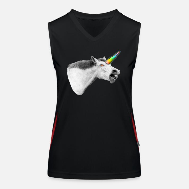 Dein innerer Einhorn-Dämon brüllt Funktionelles Kontrast-Tank Top für Frauen