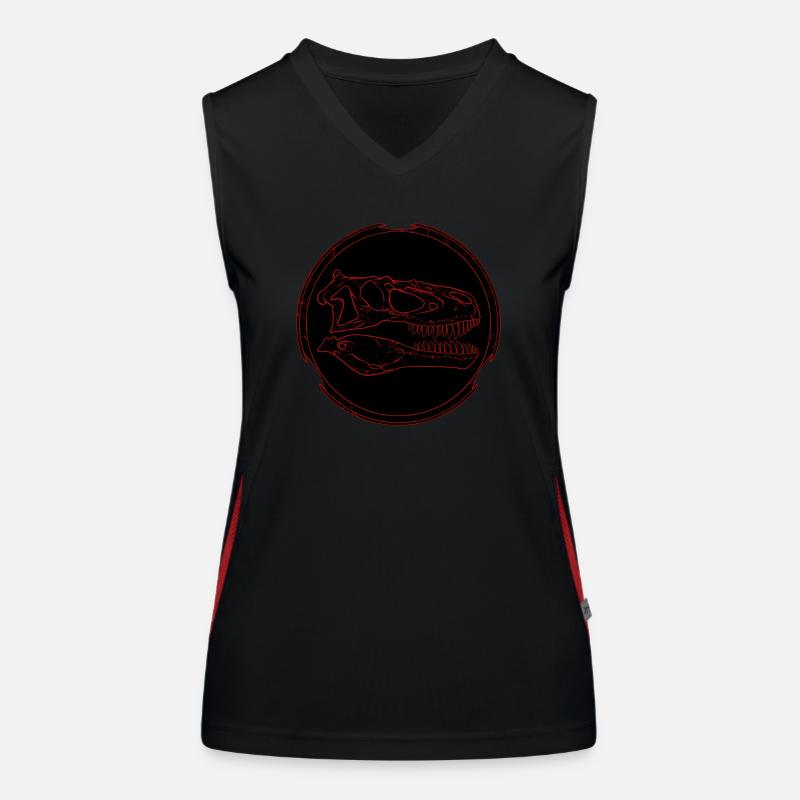 Daspletosaurus fossil skull Women's Functional Contrast Tank Top