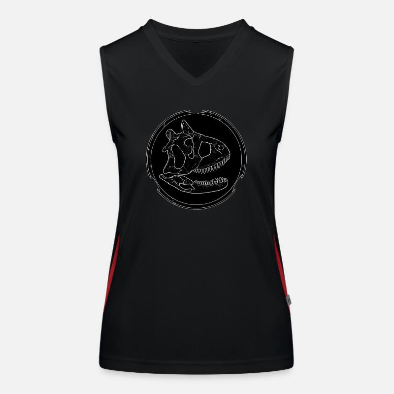 Carnotaurus fossil skull Women's Functional Contrast Tank Top