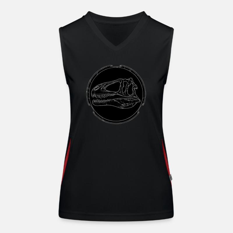 Acrocanthosaurus fossil skull Women's Functional Contrast Tank Top