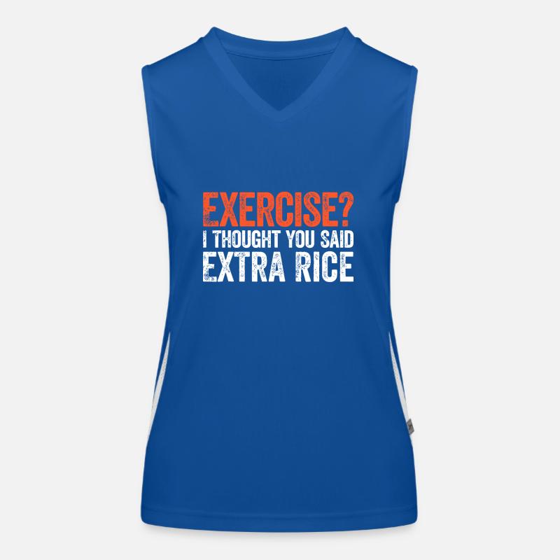 Übung Ich dachte, du hättest extra Reis gesagt Funktionelles Kontrast-Tank Top für Frauen