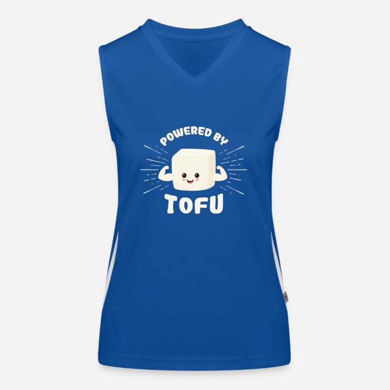 Veganes Gemüse mit Tofu Geschenkidee Gemüse Funktionelles Kontrast-Tank Top für Frauen