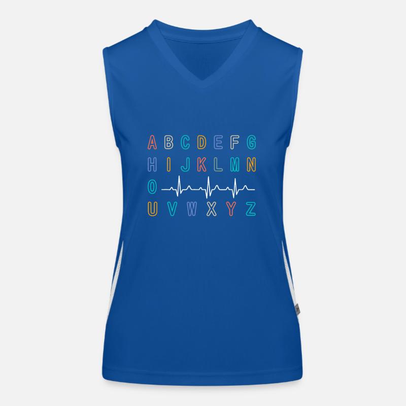 Nurse PQRST Test ABC's Ekg Strip Alphabet Women's Functional Contrast Tank Top