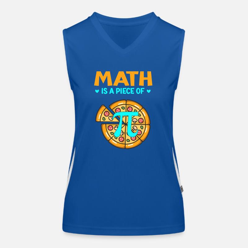 Pi jour 3.14 Math est un morceau de pizza Débardeur respirant contrasté Femme