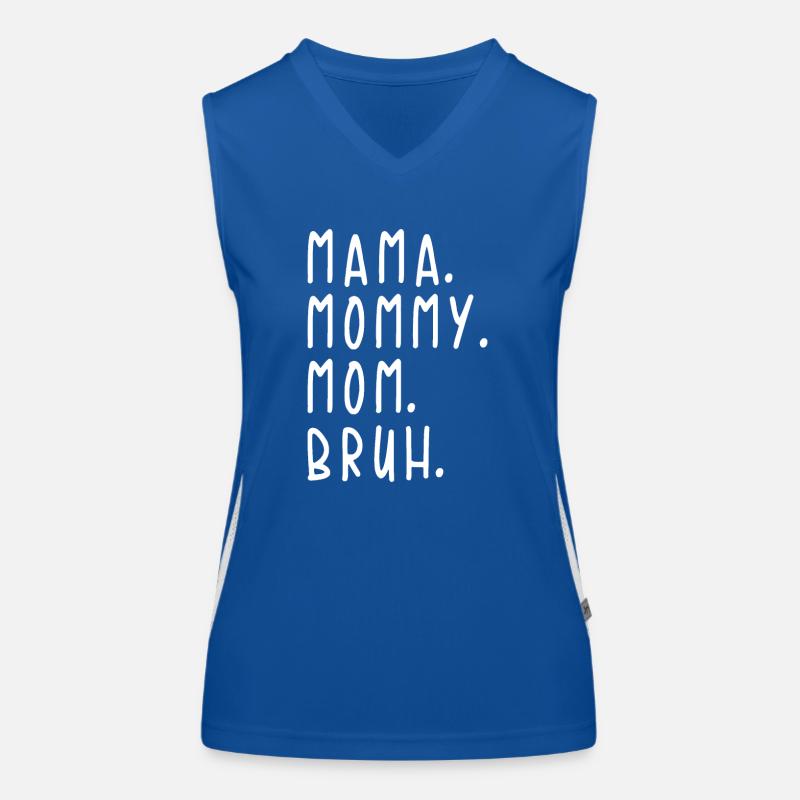 Ma Mama Mom Bruh Leopard Gray Pattern Women's Functional Contrast Tank Top