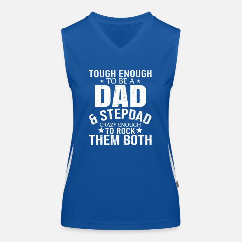 Dad And Stepdad Fathers Day stepdad step dad Women's Functional Contrast Tank Top