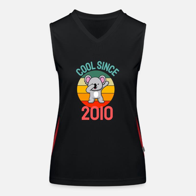 Cool seit 2010 Retro Dabbing Koala 12. Geburtstag Funktionelles Kontrast-Tank Top für Frauen