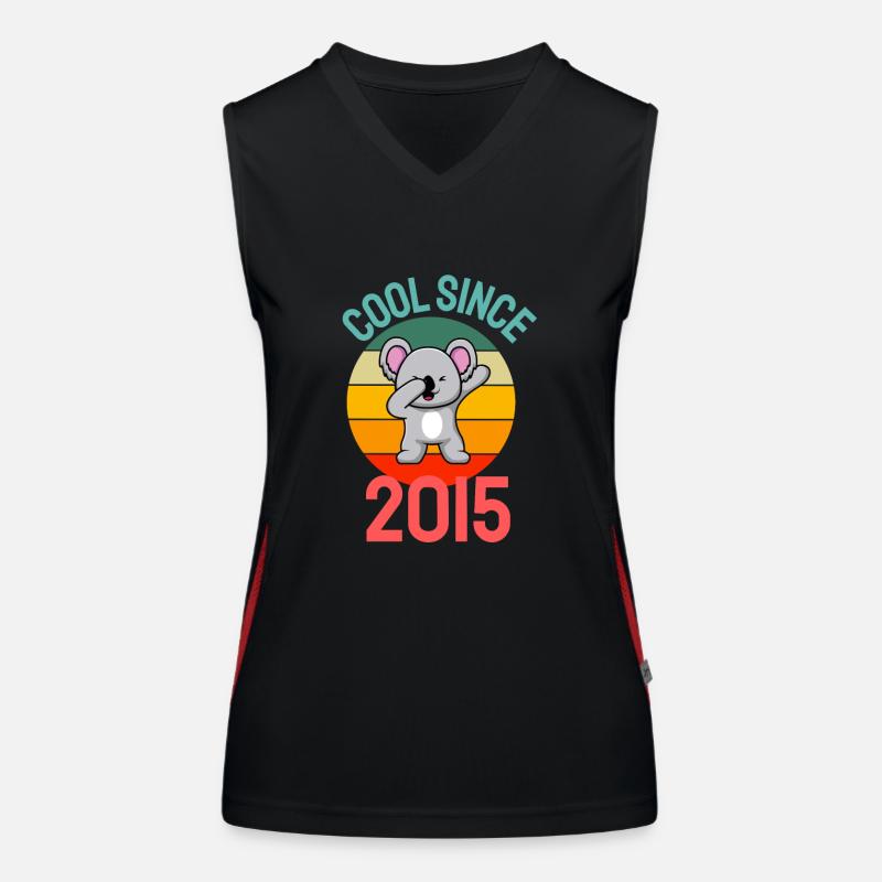 Cool seit 2015 Retro Dabbing Koala 7. Geburtstag Funktionelles Kontrast-Tank Top für Frauen