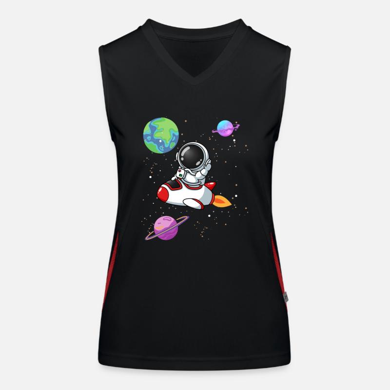 Astronaute Rocket Planet Space Astronomie Débardeur respirant contrasté Femme