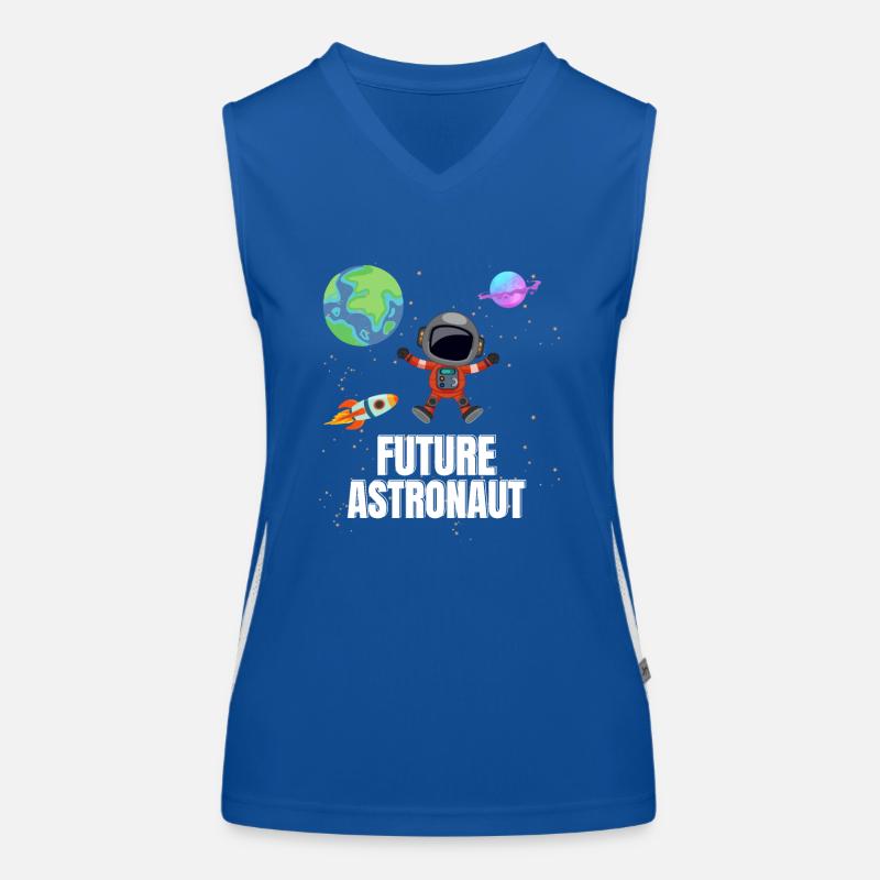 Rocket Planet Galaxy Future Astronaut Women's Functional Contrast Tank Top