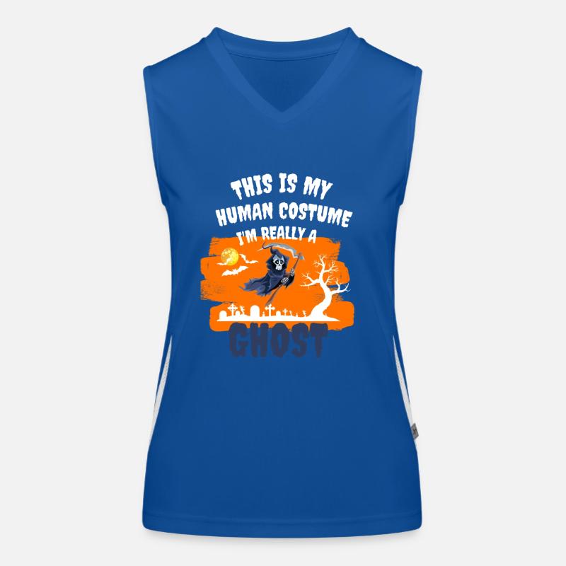 Das ist mein Kostüm eigentlich bin ich ein Geist Funktionelles Kontrast-Tank Top für Frauen