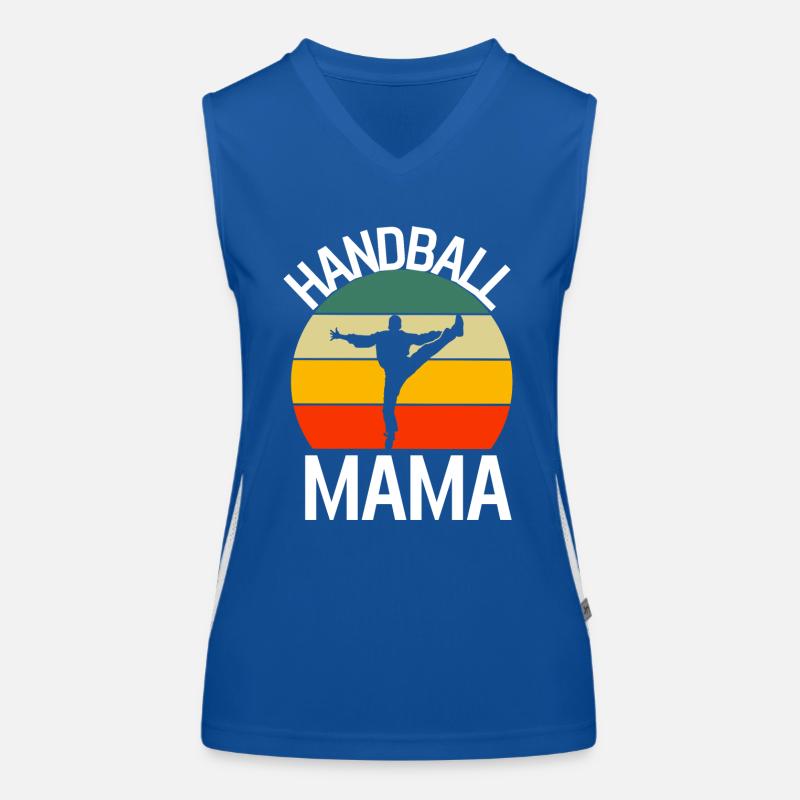 Handballer Mama Sport Muttertag Geschenk Handball Funktionelles Kontrast-Tank Top für Frauen