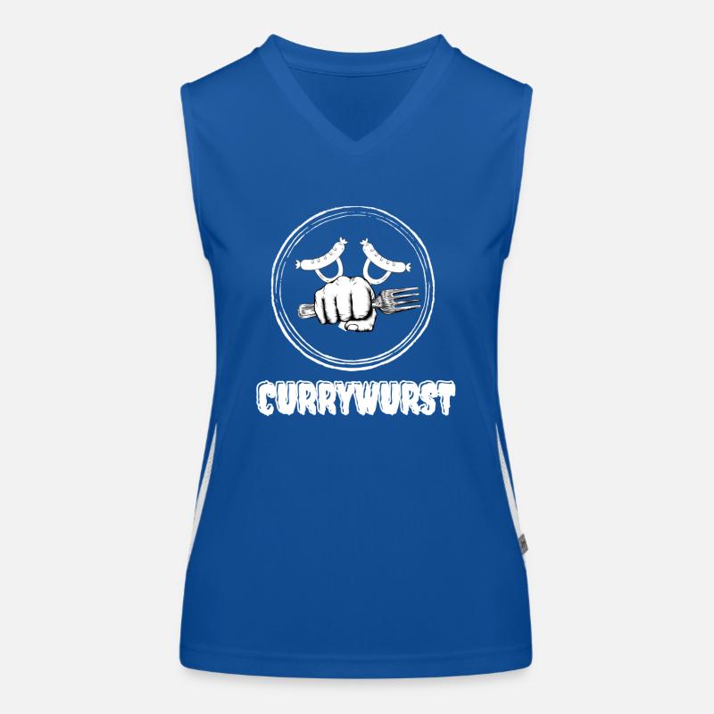 Currywurst Tag. Funktionelles Kontrast-Tank Top für Frauen