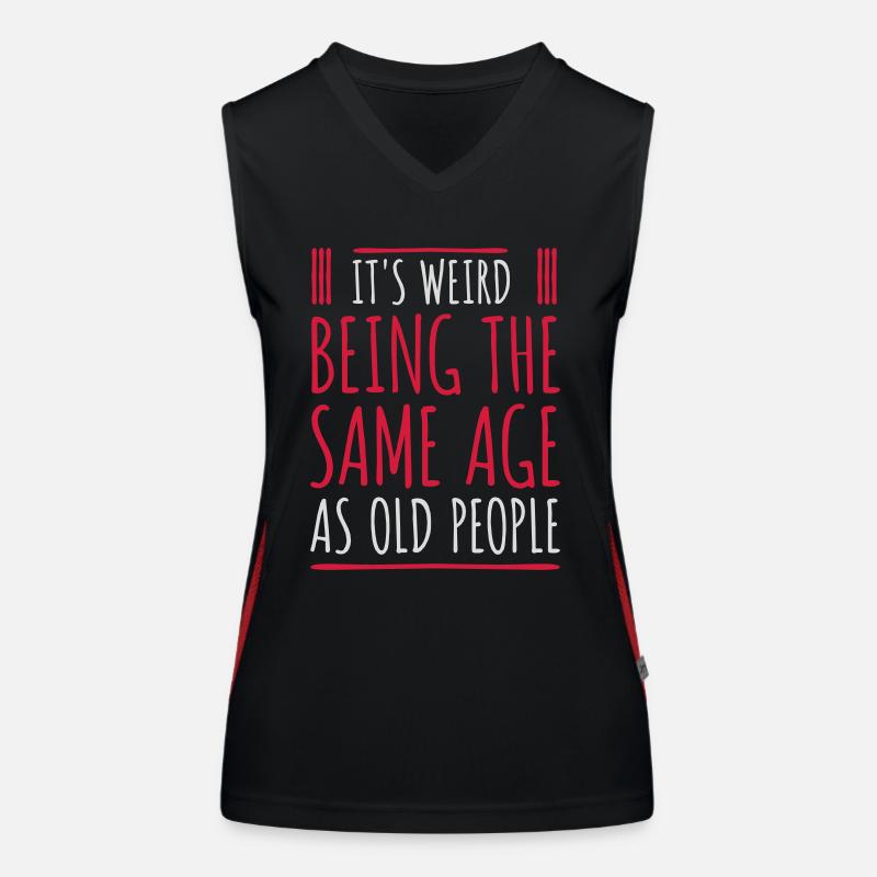 being old people age Women's Functional Contrast Tank Top