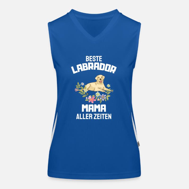 Blumen Hunde Mama Muttertag Geschenk Labrador Funktionelles Kontrast-Tank Top für Frauen
