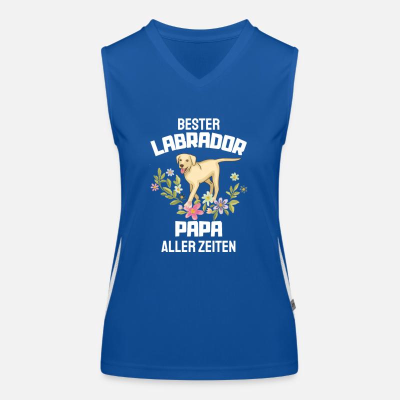 Bester Labrador Papa aller Zeiten Funktionelles Kontrast-Tank Top für Frauen