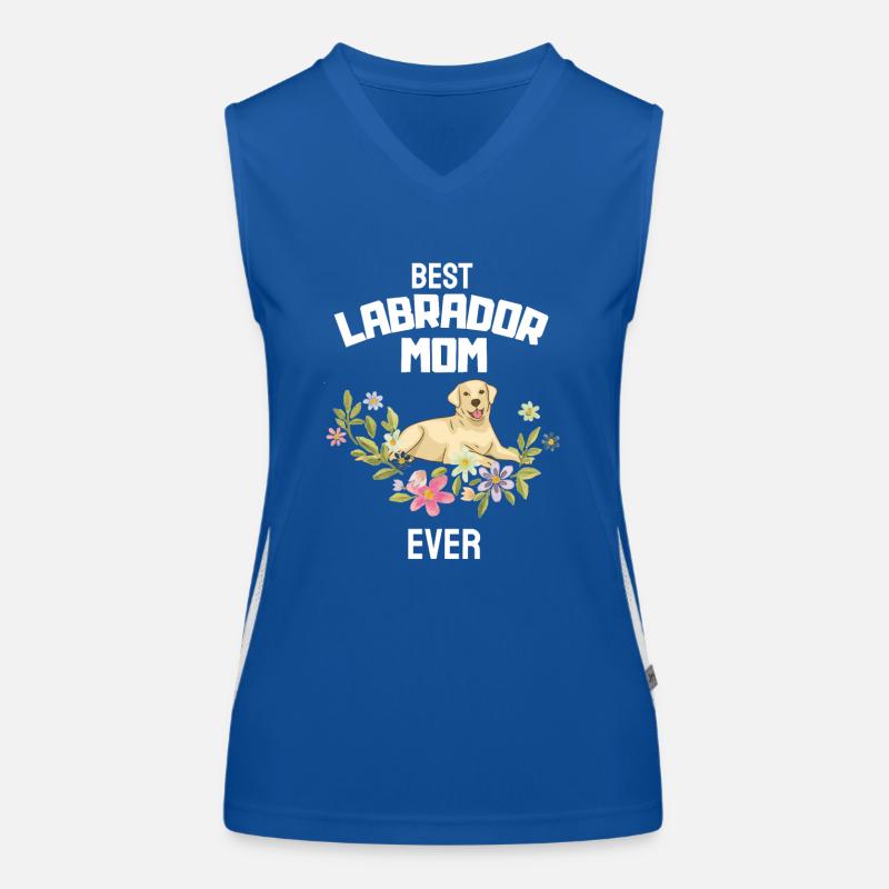 Hunde Mama Blumen Hundebesitzer Muttertag Labrador Funktionelles Kontrast-Tank Top für Frauen