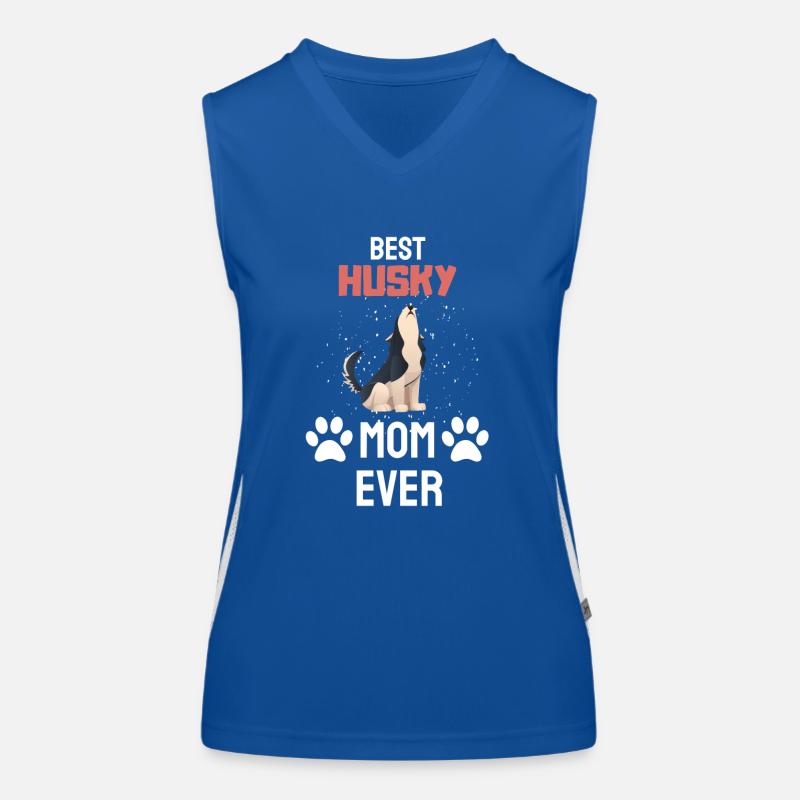 Hundeliebhaber Hunde Mama Muttertag Geschenk Husky Funktionelles Kontrast-Tank Top für Frauen